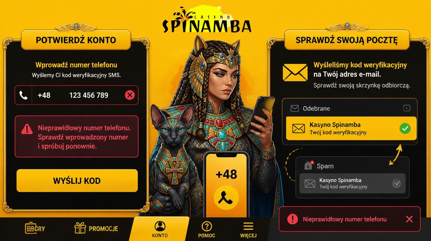 Komunikat o bledzie w formularzu spinamba
